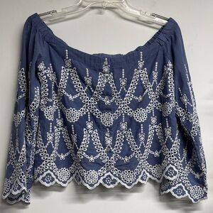 Kendall & Kylie Top with White Embroidery